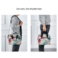thumbnail image 6 of joogoo Palm Leaves Flowers Insulated Lunch Bags Reusable Cooler Box with Shoulder Strap, 6 of 6