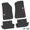Black w/ Red & White insert, variant on Flextread Floor Mats for 18-24 Jeep Wrangler JL 2-Door - Mopar Licensed Factory Fit - Black w/ White Jeep Wave Insert - 100% Made in USA