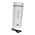 thumbnail image 4 of TISHITA Car Heating Cup Car Electric Kettle Leakproof Portable 400ml Car Heated Mug Bottle for Hot Tea Coffee Milk 24V White, 4 of 8