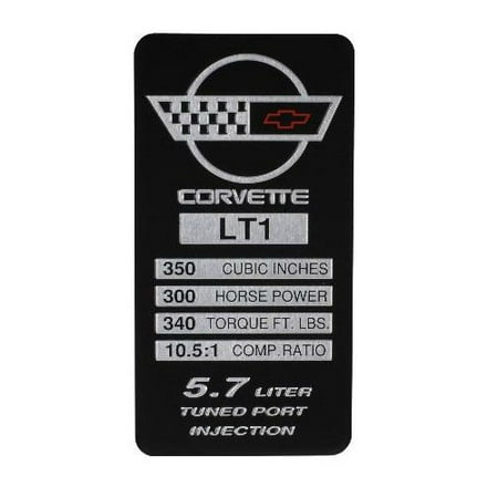 C4 Corvette 1993-1996 LT1 Engine ID Spec Metal Data Plate