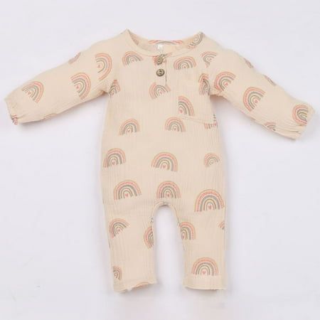 

Wolfast Promotion Newborn Infant Baby Boy Girls Cotton Linen Button Print Romper Bodysuit Jumpsuit Playsuits Outfits