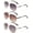 3 Pack BZ, Gold Smoke & Silver, variant on 3 Pack Metal Rim Aviator Classic Sunglasses for Men for Women, Gunmetal, Brown & Dark Brown