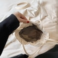 thumbnail image 2 of Bolso Tipo Cubo Alta Gama Con Cordón Plisado Y Nicho Bolso Mujer Con Temperamento Un Hombro 911 (blanco) Blanco, 2 of 9