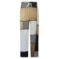 thumbnail image 5 of Abstract Geometric Art, Gray Black Gold Winter Female Pants Flannel High Waist Women Pants Lady Warm Straight Leg Plush Trousers, 5 of 7