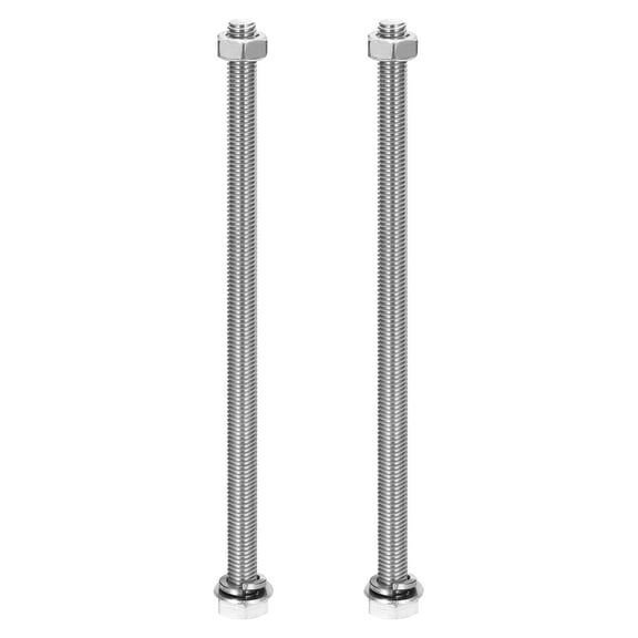 M8 x 170mm 304 Stainless Steel Hex Head Screws Bolts, Nuts, Flat & Lock Washers Assortment Kit, 2 Sets