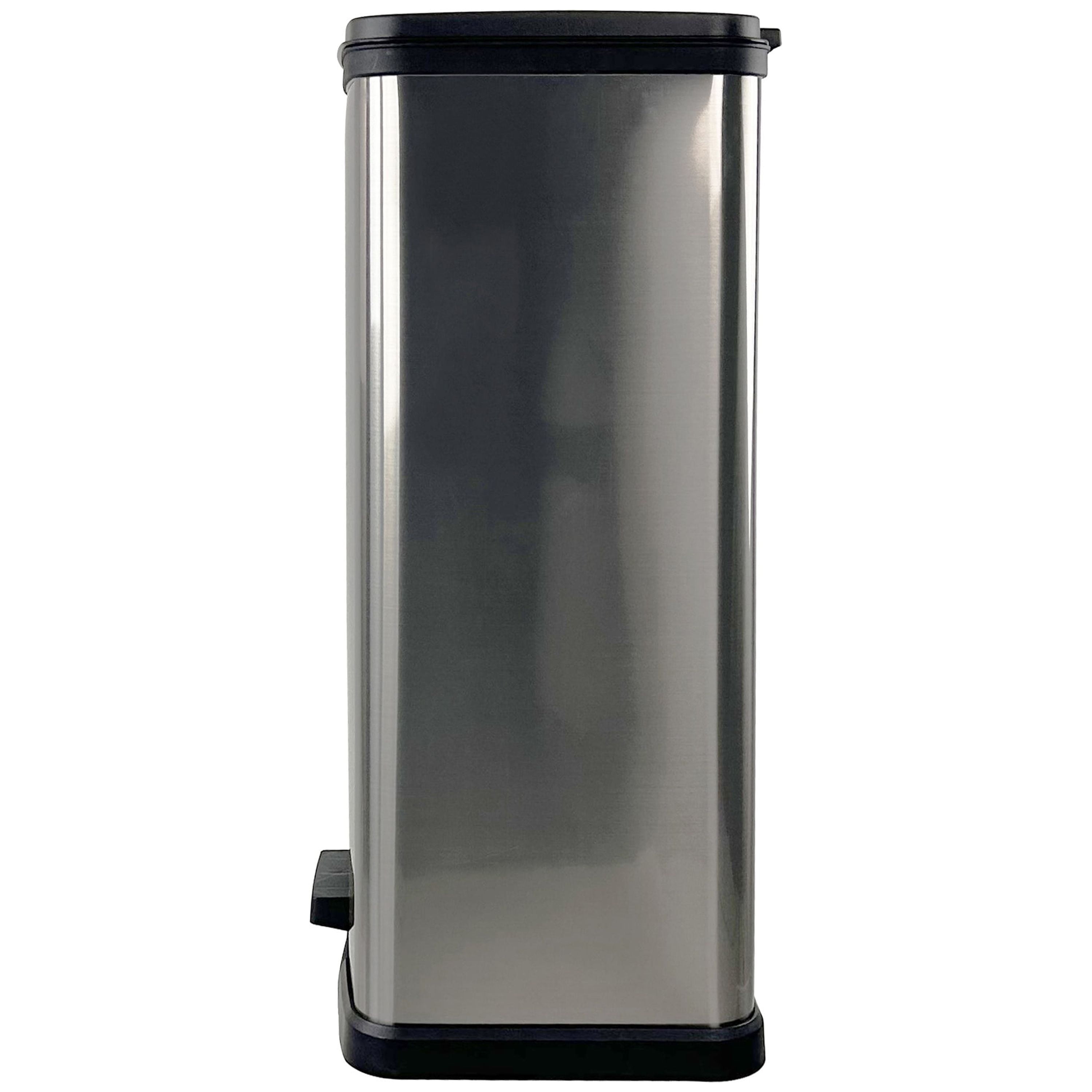 13.2 Gal./ 50 Liter Rectangle Step Stainless Steel Trash Can-Mega Casa