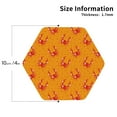 thumbnail image 2 of Lsque Red Crab Pattern 4" Drink Coasters Set of 4, PVC Leather Absorbent Coasters, Table Coaster Set Decorative Coffee Cup Coasters Housewarming Gift -Hexagon, 2 of 6