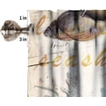 thumbnail image 4 of Starfish Kitchen Curatain Valances, Tier Curtains for Kitchen Windows Starfish café Curtains,Seashell Conch Printed Watercolor Small Curtains for Bathroom Kitchen, 54x18 Inch, 1 Panel, 4 of 5