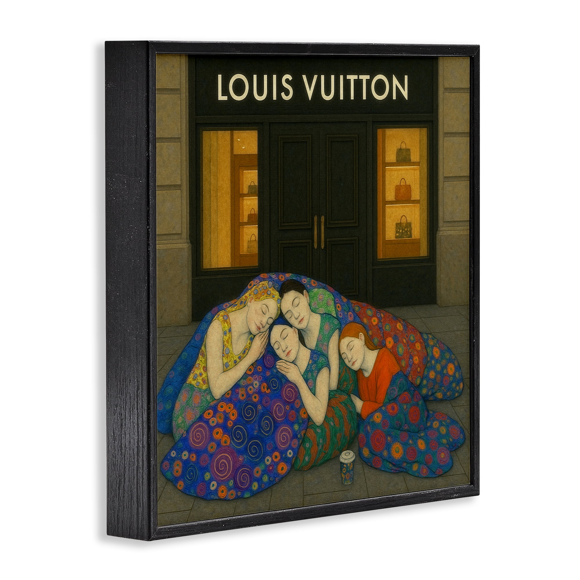 Stupell Industries Iconic Style Fashion Shop Black Framed Giclee Art, design by Grotto Studios