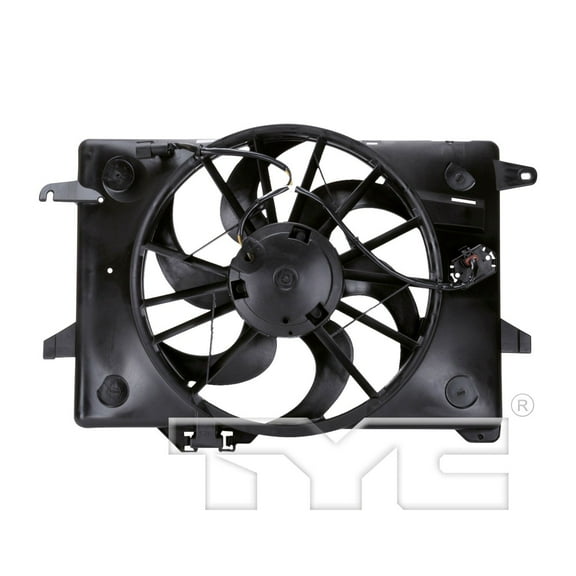 TYC 620680 Dual Radiator and Condenser Fan for Town Car Fits 2000 Ford Crown Victoria