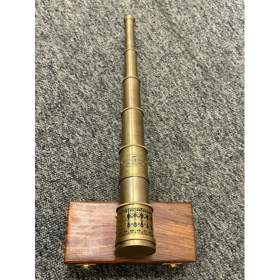 Marine Telescope Nautical Antique Solid Brass Pirate Spyglass 20" Wooden Box wonderful gift telescope