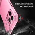 thumbnail image 3 of Jiahe Cover for Apple iPhone 12 Pro Max Military Grade Drop Proof Protection Rugged Protective Phone Cover with Built in Kickstand & Slide - Shockproof TPU Matte Textured Bumper,Pink, 3 of 10