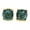 Green, variant on Hot Gold Plated New York Glitter Mini Studs Galaxy Glitter Square Stud Earrings