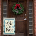 thumbnail image 5 of Winter Small Striped Garden Flag Double Sided Burlap 12 x 18 Inch, Best Choice Let It Snow Christmas Holiday Rustic Yard Outdoor Garden Flags (AD23), 5 of 6