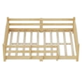 thumbnail image 5 of Harper & Bright Designs Full Montessori Floor Bed with Safety Guardrails, Solid Wood Floor Bed with Fence for Girls and Boys Bedroom, Natural, 5 of 10