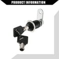 thumbnail image 6 of Unique Bargains 3 Set 7/8 Inch RV Campervan Lock Set with 6 Keys RV Storage Door Locks for File Cabinet Toolbox Black, 6 of 7