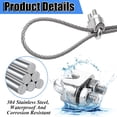 thumbnail image 3 of Stainless Steel Cable Clamps, Steel Cable Clamps, U-Shaped Cable Clamps for Wire Rope, Wire, Rope, 20PCS-M6-6mm, 3 of 5
