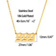 thumbnail image 2 of Collar Con Número De Ángel 111 - 999 Collar De Acero Inoxidable Collar Con Número De Oro Numerología Joyería Guardurnaity AP007130-09, 2 of 5