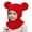 Red, variant on Baby Winter Knit Hat with Soft Pom Poms, Toddler Pullover Style Beanie with Integrated Neck Warmer, Cute Animal Ear Design Fleece Lined Cap for Infants and Kids Cold Weather Protection - Beige