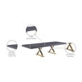 thumbnail image 2 of Meridian Furniture Excel Grey Oak Veneer Lacquer Extendable Dining Table, 2 of 10