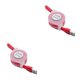 thumbnail image 4 of sweethay Divertidas luces LED, línea de carga de teléfono, Cable de datos retráctil, Cable luminoso Micro USB, reemplazo para Cable de de rojo 1m 2Conjunto, 4 of 6