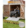 thumbnail image 5 of 29" x 24"Shed Ramp, 1 Pack Alloy Loading Ramp for Riding Mower, 900 LB Capacity Lawn Mower Ramp for Shed, Garage, Barn, Silver, 5 of 8