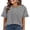 Gray, variant on ANRABESS Oversized T Shirts for Women Short Sleeve Crewneck Basic Tee Loose Casual Summer Top with Pocket Black Large
