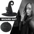 thumbnail image 1 of Sombrero de bruja de Halloween Sombrero de bruja de terciopelo puntiagudo con accesorios de disfraces de mujer de flores Tmvgtek 5ty9dq0pd7mg5pq2, 1 of 9