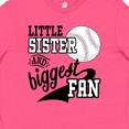 thumbnail image 4 of Inktastic Little Sister and Biggest Baseball Fan Youth T-Shirt, 4 of 5