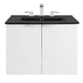 thumbnail image 4 of Modway Maybelle Modern Wood Wall-Mount Bathroom Vanity in White/Black, 4 of 8