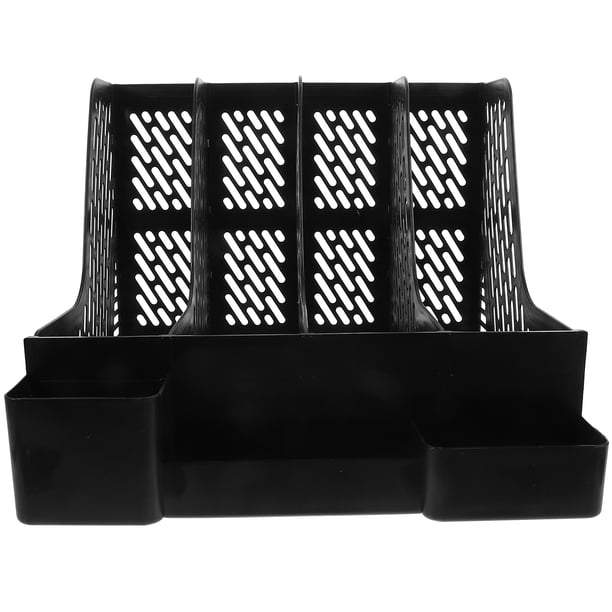 IDEANATEGRATE 1Jgo Organizador De Archivos Negro Para Escritorio Con Múltiples Compartimentos Duradero