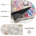 thumbnail image 6 of Round Rug 3.3Ft Washable Non-Slip, Bunny Easter Circle Area Rugs for Living Room Bedroom, Eggs Spring Floral Grey Plaid Farmhouse Indoor Floor Mats Carpet Runner for Home Decor Aesthetic, 6 of 8