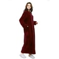 Robes for Women, LOFIR Long Womens Robes, Cozy Soft Fluffy Fleece Front Zipper Robe, Warm Plush