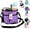 Purple, variant on Insulated Drink Carrier Bag for 4 Cups, Multiple Tumbler Carrier Caddy, Family Size 4 Compartment Drink Bag, Water Bottle Holder with Adjustable Strap, Drink Caddy Tote for Coffee, Travel, Outings