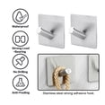 thumbnail image 3 of Gancho adhesivo impermeable para baño, colgador de toalla adhesivo de acero inoxidable, 3 of 5