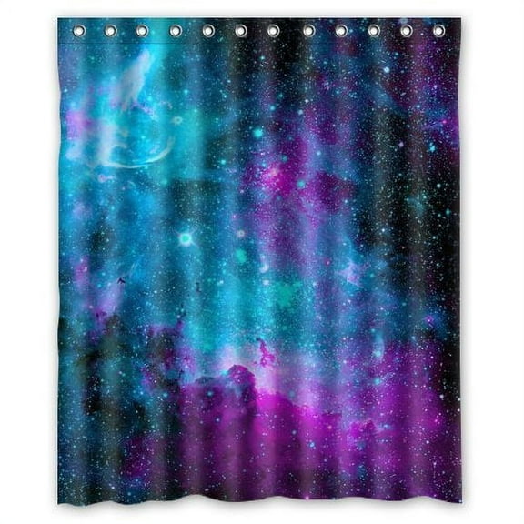 Libin Galaxy Space Universe Waterproof Shower Curtain 66x72 inches