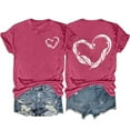 thumbnail image 1 of Tops Cortos para Mujeres Casual Impreso Cuello Redondo, Camiseta Ligera de Manga Corta para Diario, Fiesta Y Verano de Primavera, 1 of 3