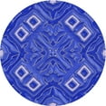 thumbnail image 1 of Ahgly Company Machine Washable Indoor Round Transitional Light Slate Blue Area Rugs, 5' Round, 1 of 7
