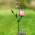 thumbnail image 3 of Solar Butterfly Flower Garden Stake - Pink, 3 of 5