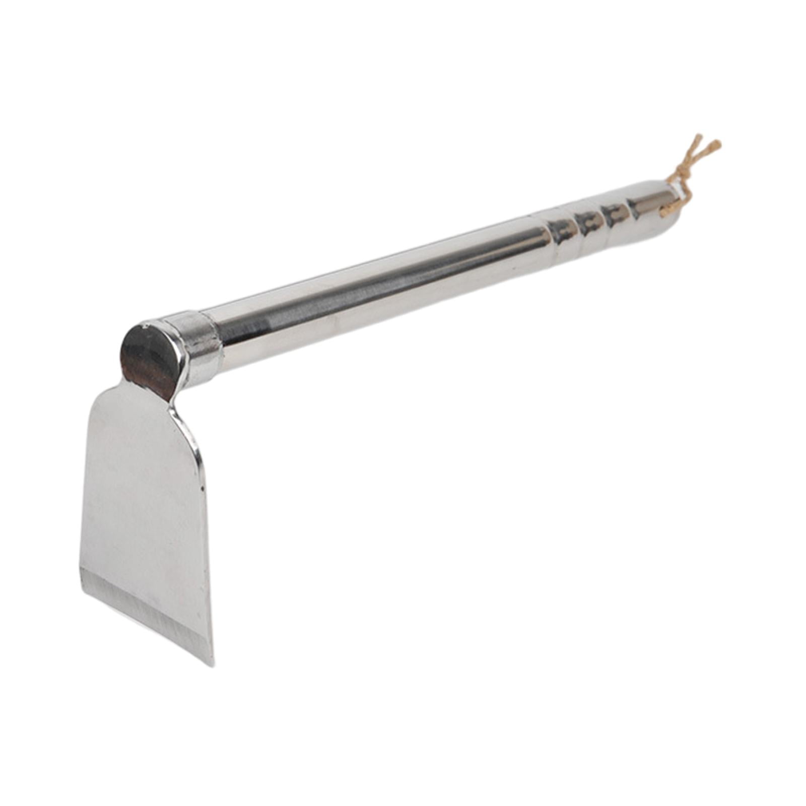 Stainless Steel Gardening Hoe, Planting Vegetable Garden Tools, Ergonomic Handle, Portable Weeding Removal Tool for Backyard, Lawn, Yard Straight