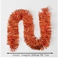 thumbnail image 3 of chaungfeng 1pc 79" Length Thanksgiving Day Decorations, Orange Stripe Tinsel Garland Festive Decorations for Christmas Tree Home Courtyard Decoration, 3 of 7