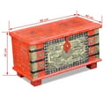 thumbnail image 2 of vidaXL Solid Mango Wood Storage Chest Box Trunk Living Room Decor Red/Blue, 2 of 18