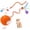 Orange, variant on Interactive Automatic Cat Toy Ball with Chirping, 2 Tails & 2 Speeds - USB Rechargeable，Motion Activated Self Play Toy with Random Movement for Bored Indoor Cats, Kitten & Adult Cat Entertainment