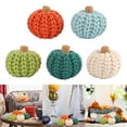 thumbnail image 2 of Aurgiarme Artificial Pumpkins Crocheted Harvest Fall Thanksgiving Table Decor Small Pumpkin, 2 of 9