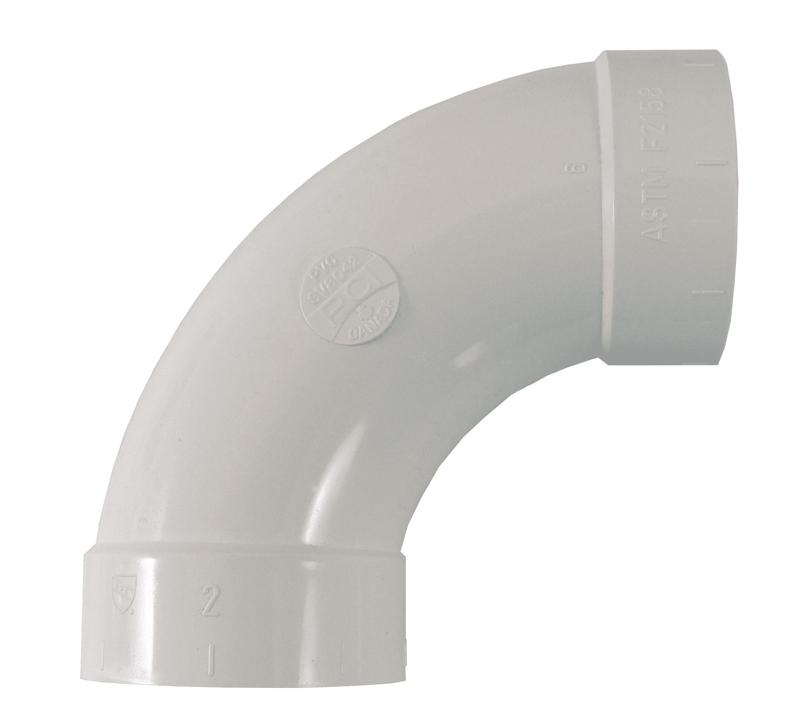Central Vacuum 2 PVC 90 Degree Long Sweep Elbow Used For Rough In 