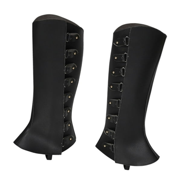 Cubrebotas piratas, cubrezapatos, accesorios novedosos para disfraces de hombres, protectores de piernas para Negro