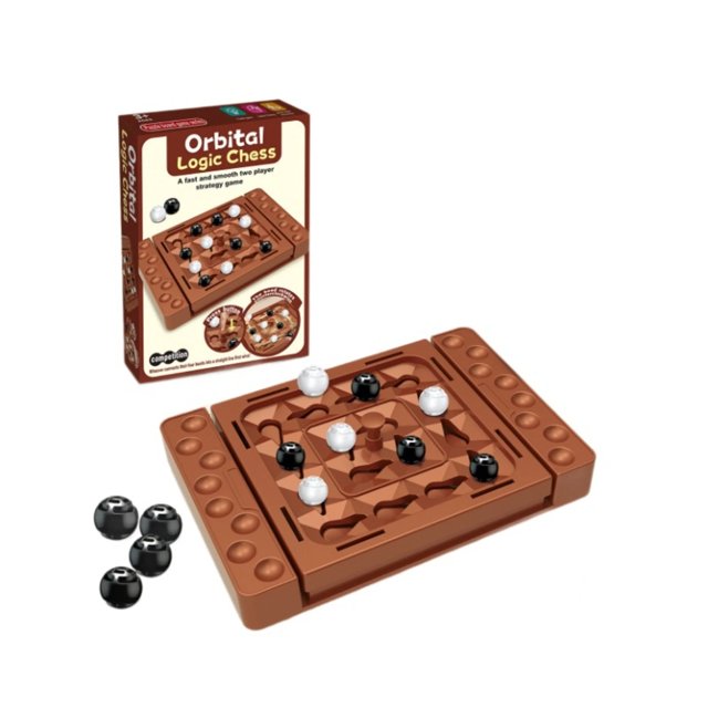 Funtogether Toys Strategy Board Game, Rotating 4 in a Row Logic Puzzle with Storage, Two Player Brain Teaser Game for Kids and Family