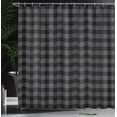thumbnail image 3 of Ambesonne Plaid Shower Curtain, Lumberjack Buffalo Checks Art, 69"Wx84"L, Black and Grey, 3 of 4