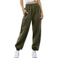 thumbnail image 6 of hirigin Women's Closed Bottom Sweatpants with Pockets High Waist Workout Jogger Pants Casual Trousers S, 6 of 6