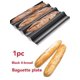 thumbnail image 2 of 1pc 4-cavity Baguette Bread Cake Mold With Holes, Non-stick Perforated French Bread Pan, Wave-shape Toast Box Bread Baking Wire Rack, Baking Tool, 2 of 5